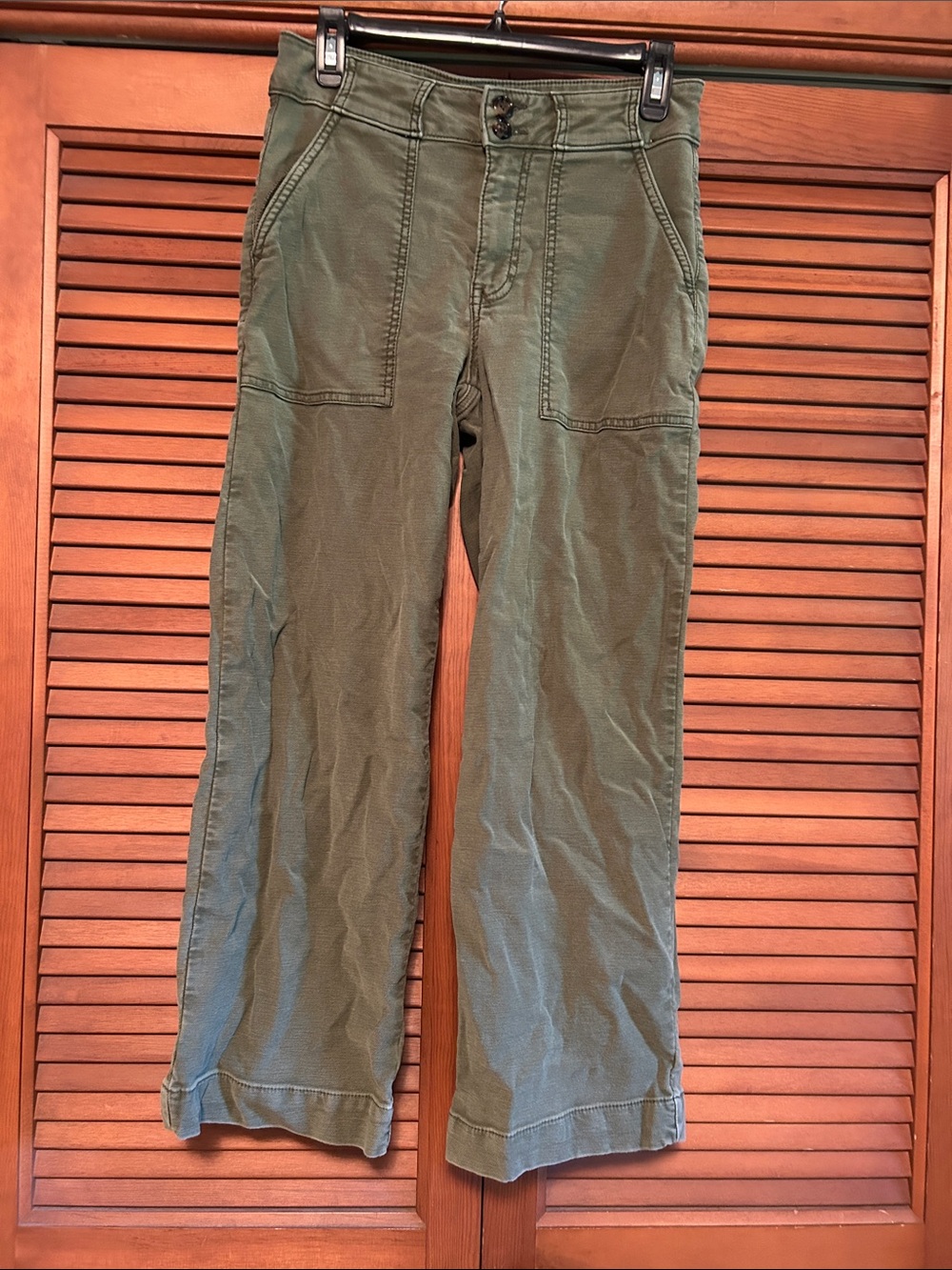 Maurices Olive Green Cropped Utility Pants